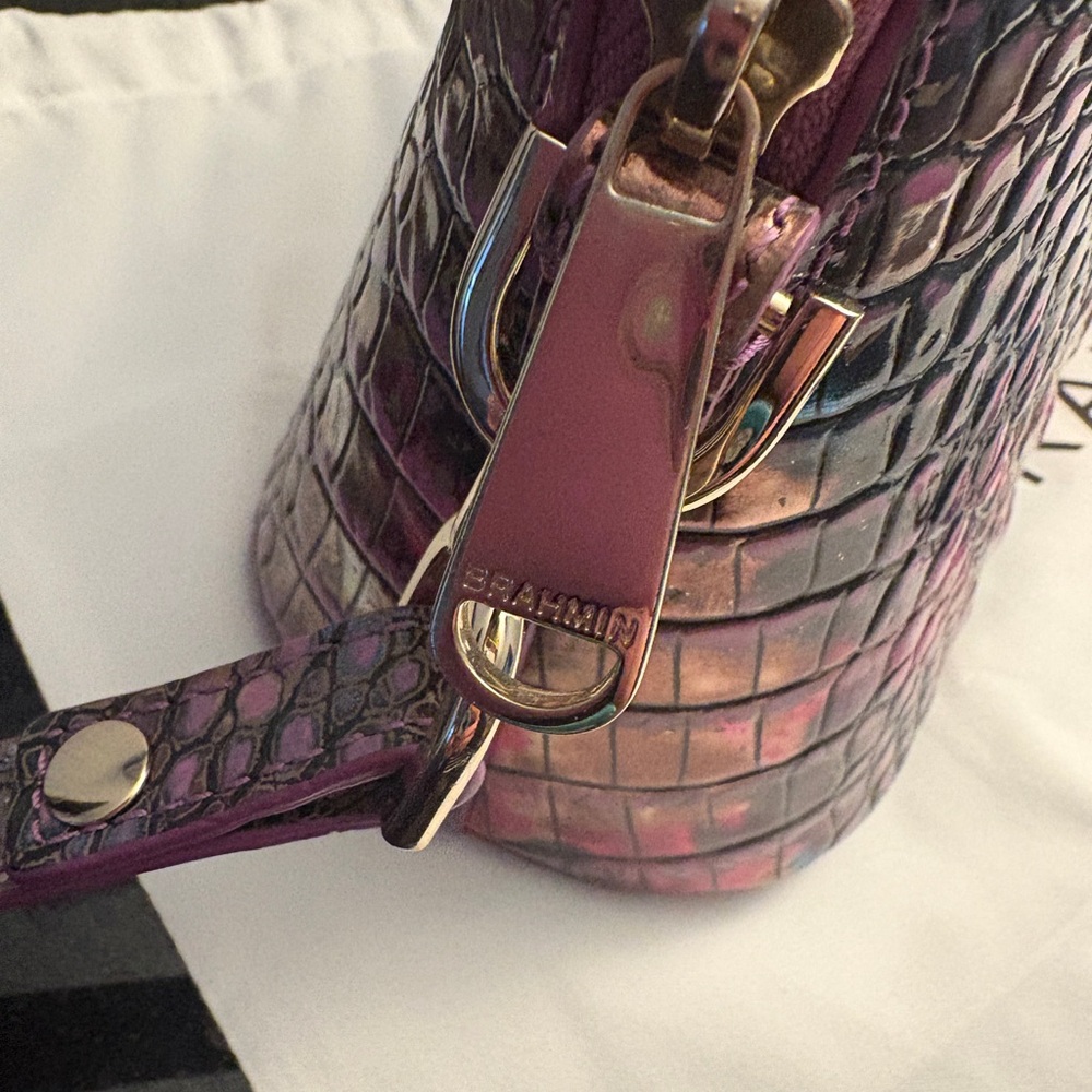 Brahmin Iridescent Pink Crossbody Bag - Picture 8 of 10